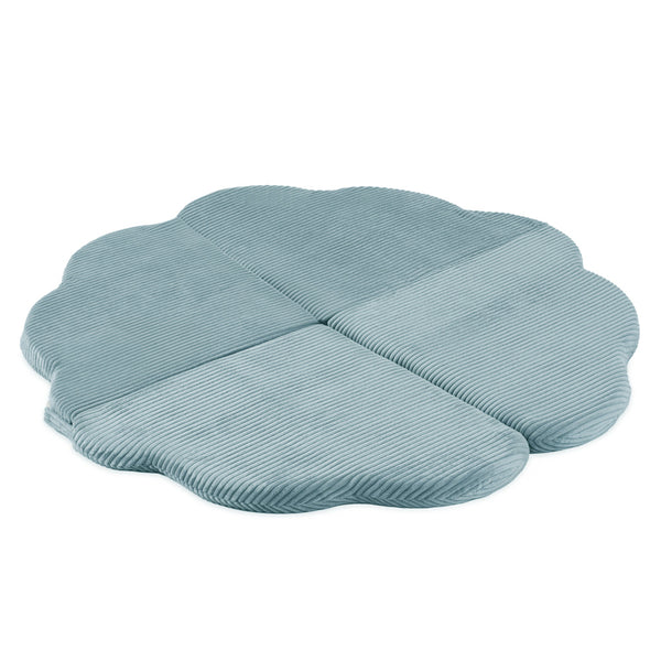 Gėlės formos kilimėlis Plush Nest 115×115×5 cm, mėlyna, premium velvetas