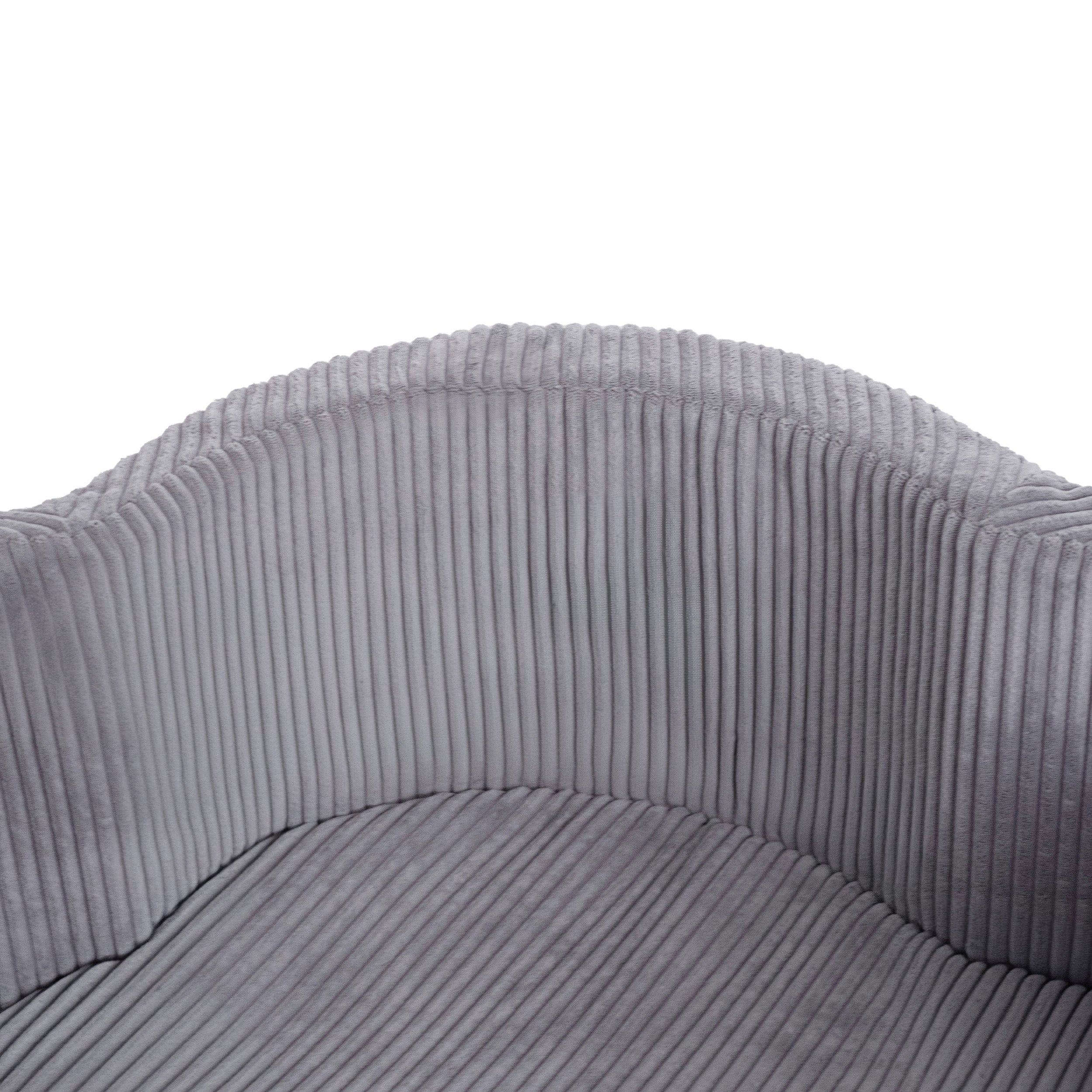 Kamuoliukų baseinas Plush Nest 95×30 cm, pilka, premium velvetas, su kilimėliu