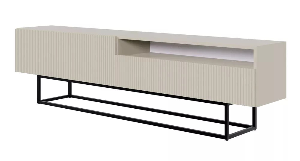 TV spintelė Veldio, pilkai smėlinė