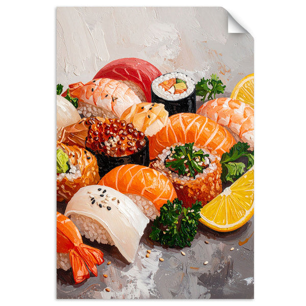Lipni plakatas, Spalvoti sushi