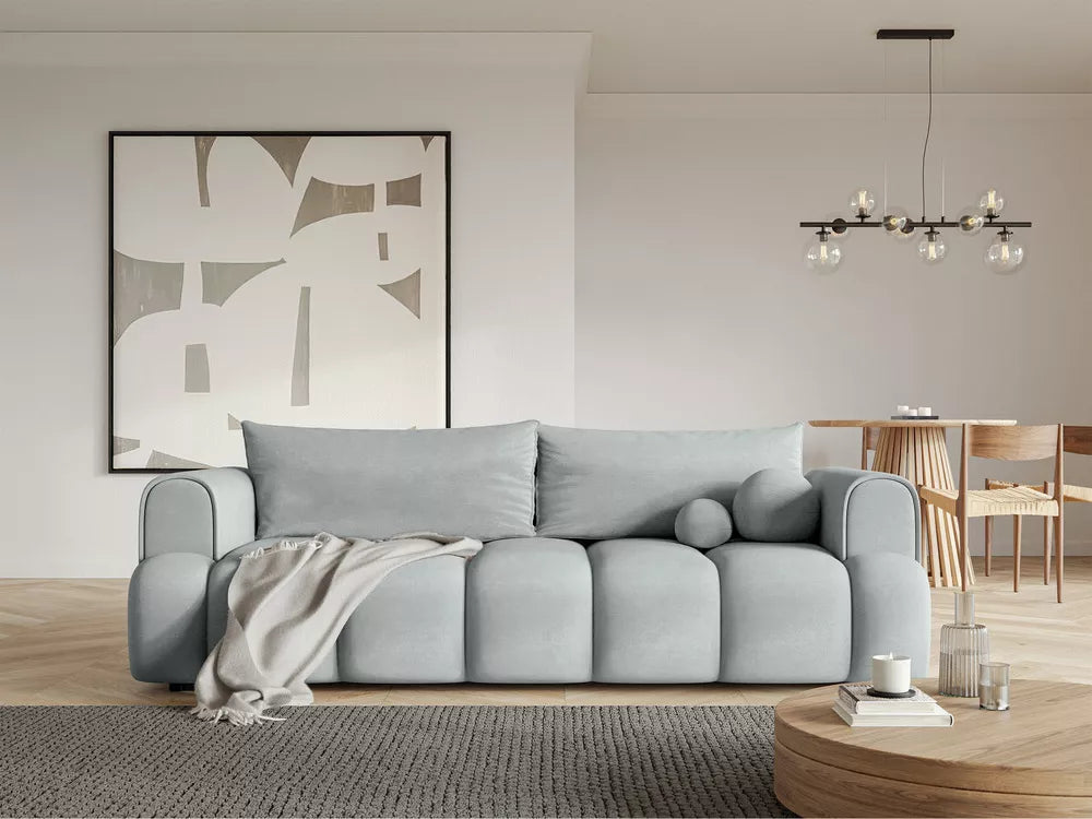 Trivietė sofa Dandelino, šviesiai pilka