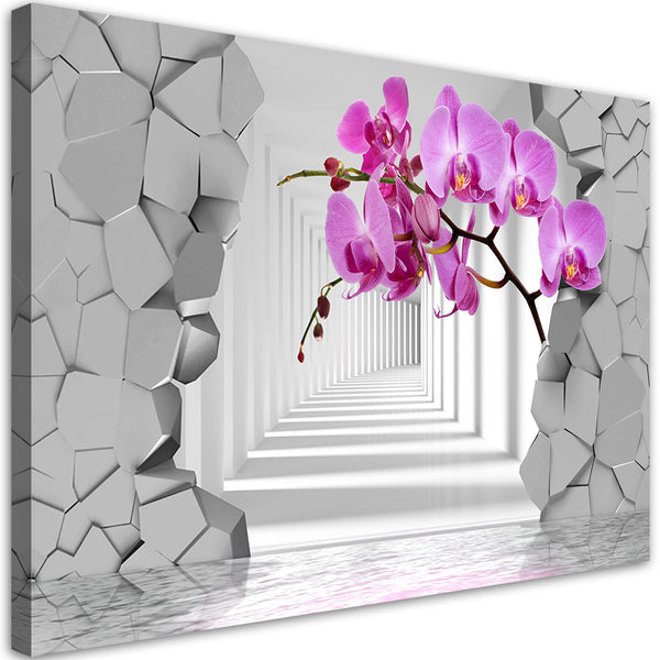 Paveikslas Ant Drobės, Orchidėja abstrakčiame 3D fone