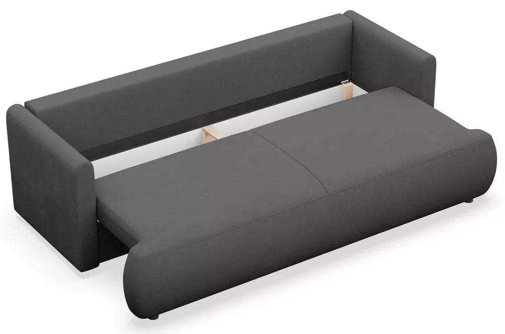 Trivietė sofa Ovo mini, tamsiai pilka