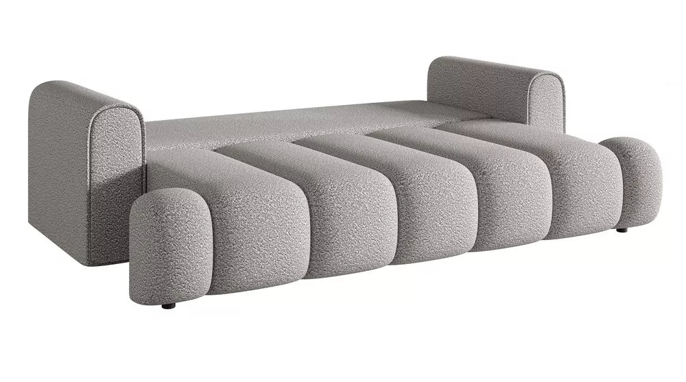 Trivietė sofa su miegojimo funkcija Dandelino, šviesiai pilka