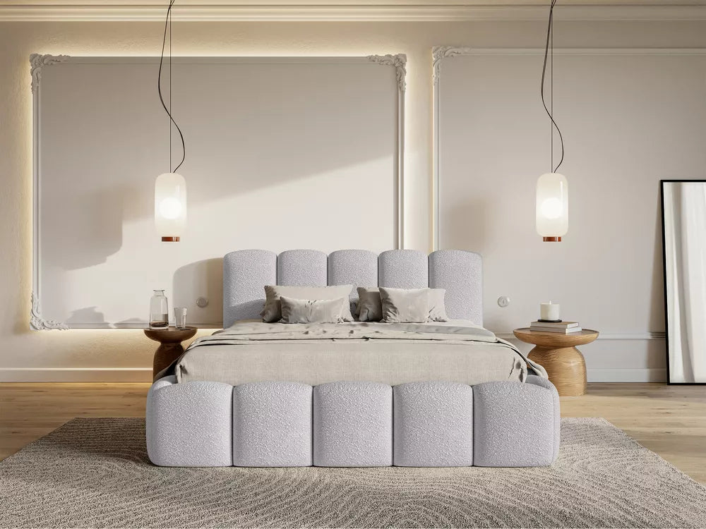 Lova Cloudy II, šviesiai pilka, 140x200 cm