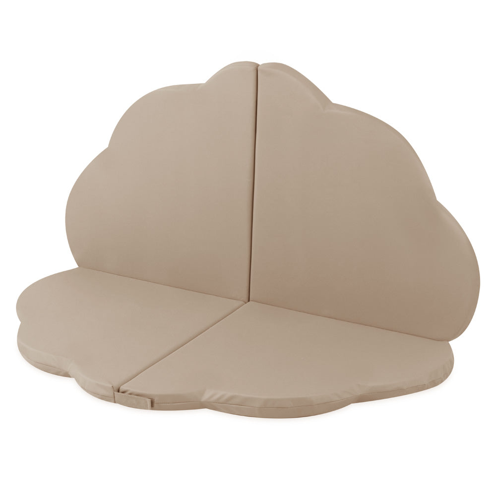 Gėlės formos kilimėlis Plush Nest 115×115×5 cm, smėlio, lauko, atsparus vandeniui