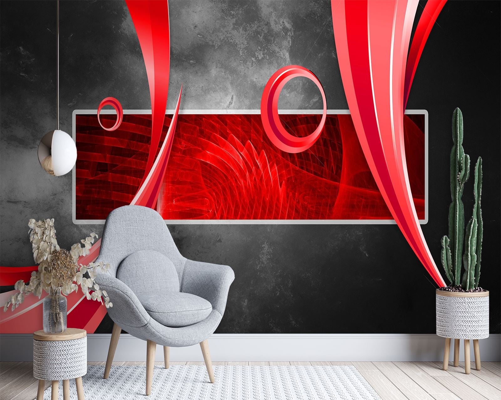 Fototapetai, Geometrinis abstraktus pilkas fonas
