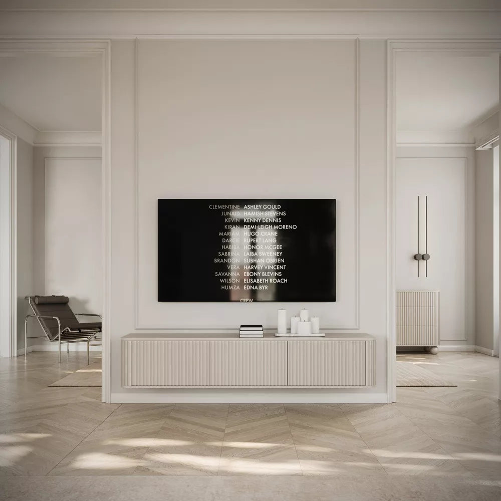 TV spintelė Ovarlo, smėlinė