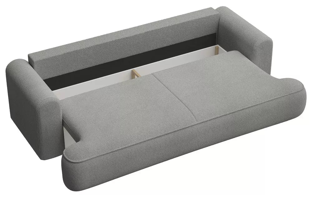 Trivietė sofa-lova Ovo, pilka