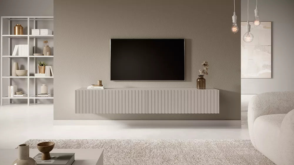 TV spintelė Telire, pilkai smėlinė