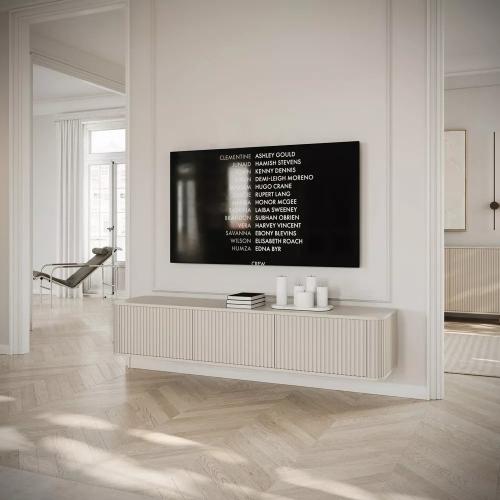 TV spintelė Ovarlo, smėlinė