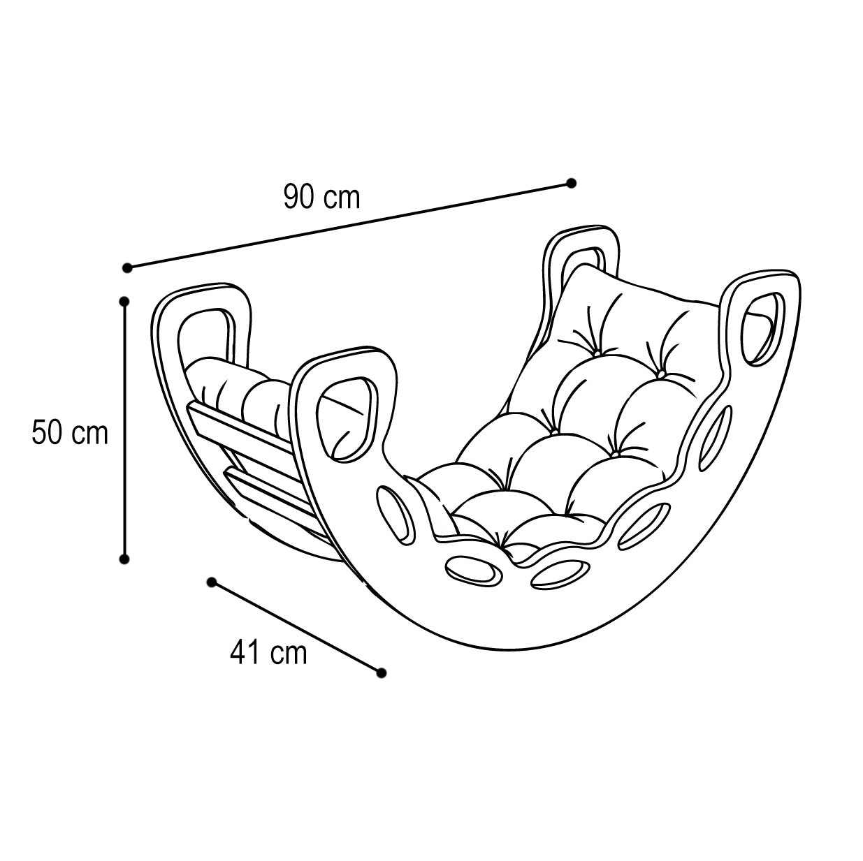 Supynės Plush Nest, smėlio, 4in1