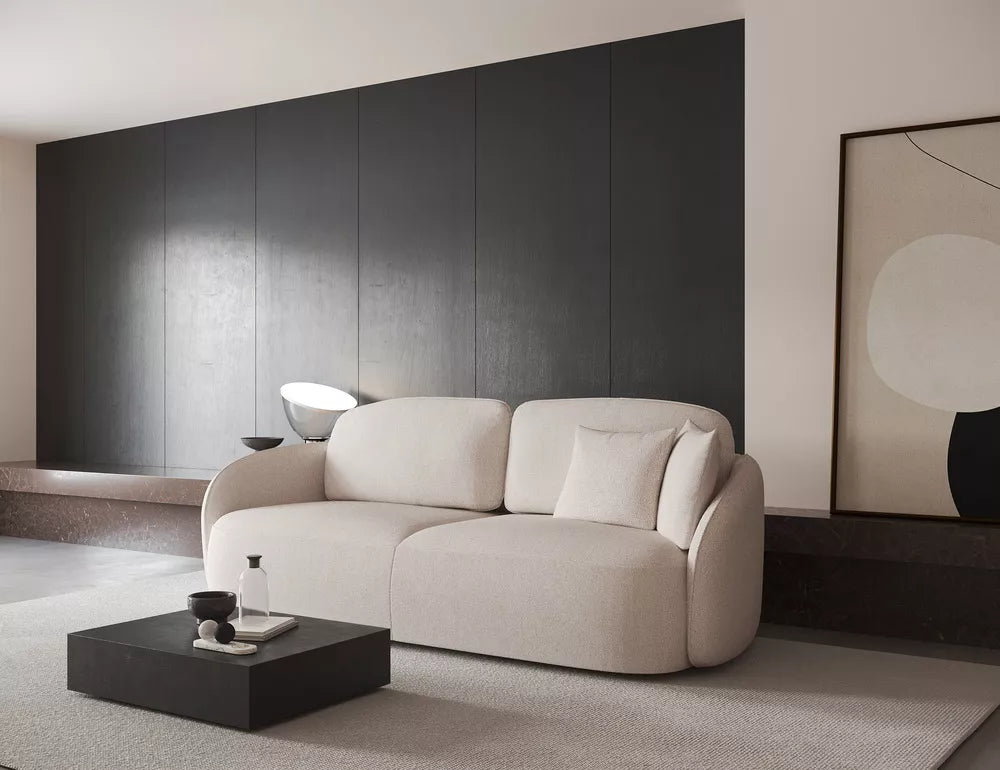 Trivietė išskleidžiama sofa Savoy, kreminė