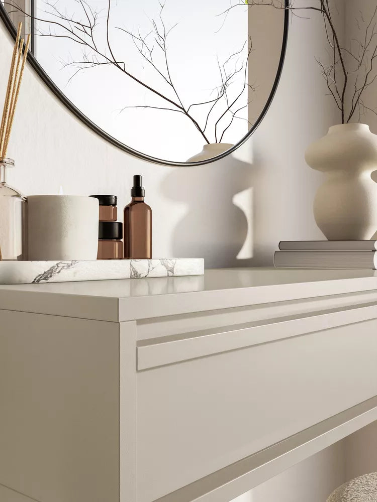 Konsolė Evo su stalčiumi ir stovu 90 cm, kašmyro