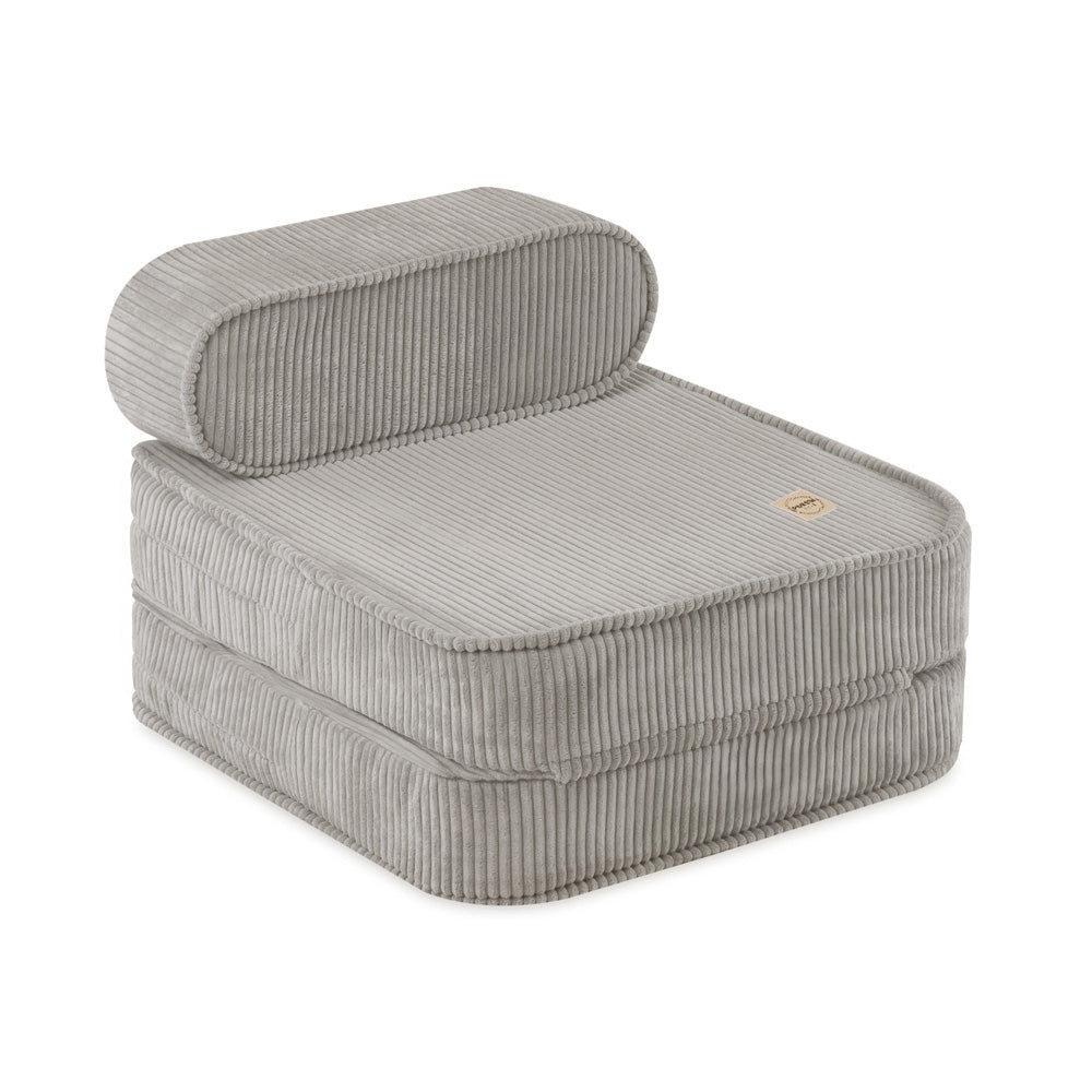 Išskleidžiamas krėslas Plush Nest 150×60×25 cm, smėlio, velvetas