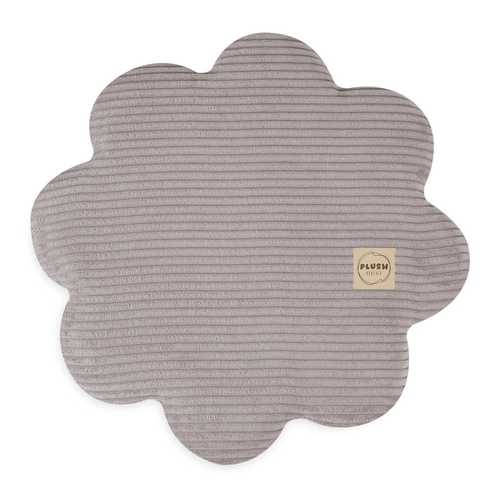 Pufas Gėlė Plush Nest 54×25 cm, smėlio, premium velvetas