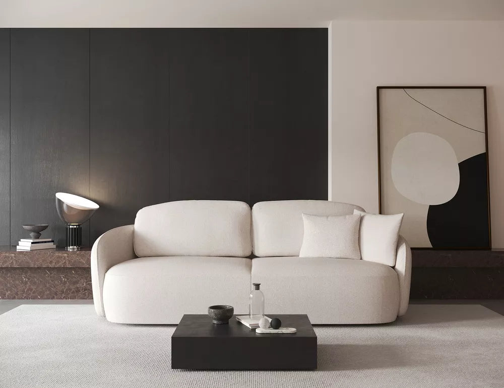 Trivietė išskleidžiama sofa Savoy, kreminė