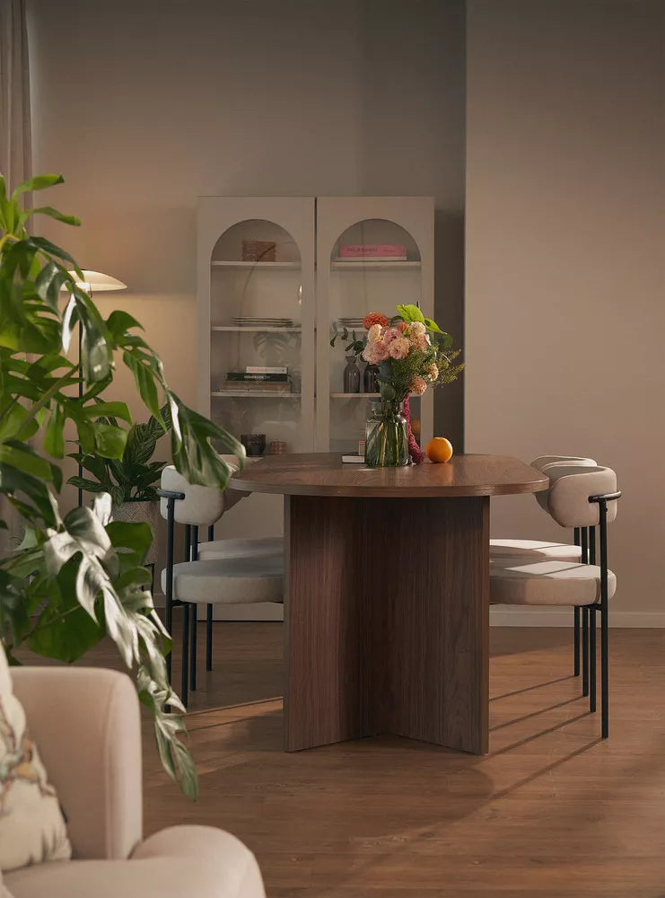 Valgomojo stalas Ovo ovalus 204 cm Wisconsin riešutas