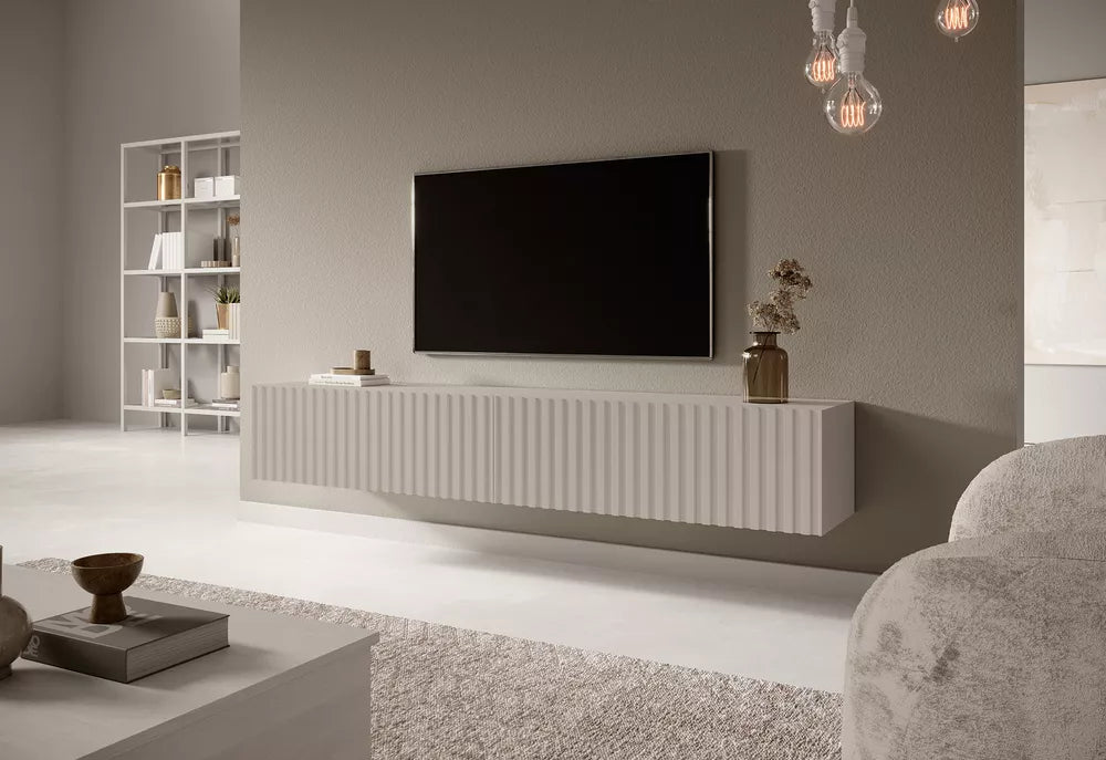 TV spintelė Telire, pilkai smėlinė
