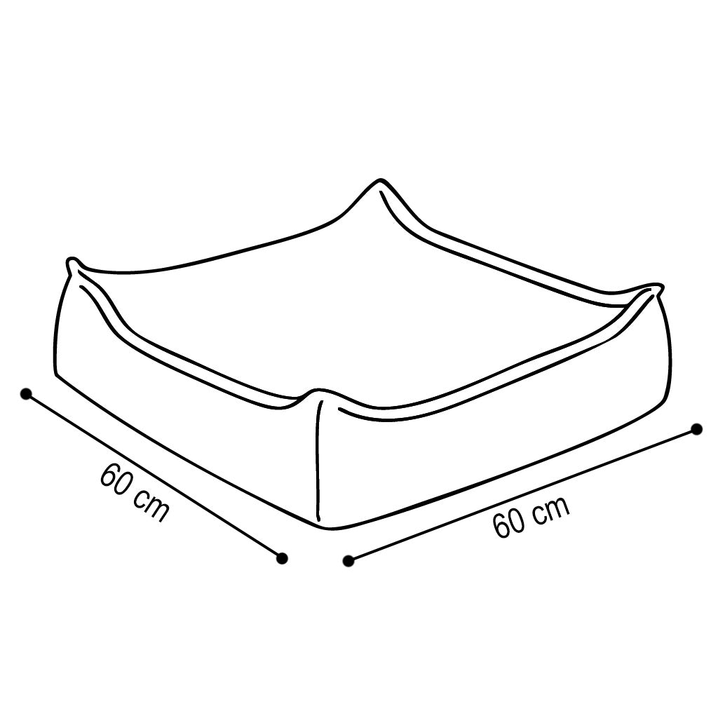 Pufas Plush Nest 60×60 cm, smėlio, premium velvetas