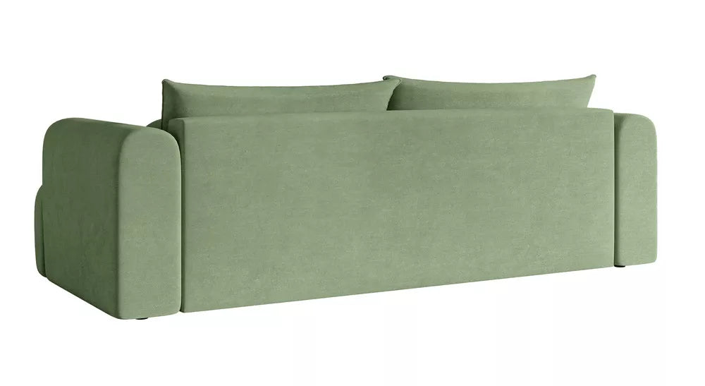Trivietė sofa Dandelino, eukalipto spalvos