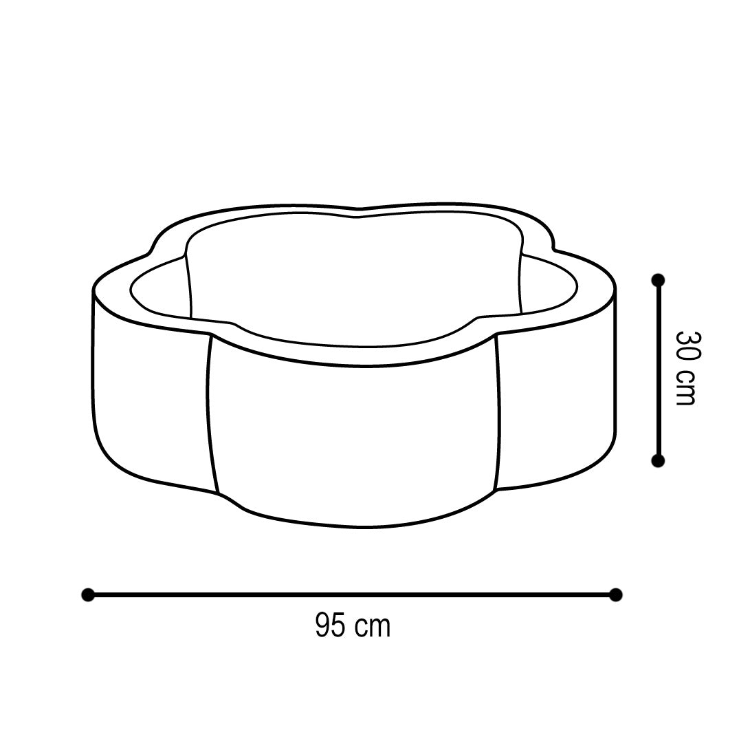 Kamuoliukų baseinas Plush Nest 95×30 cm, žalia, premium velvetas