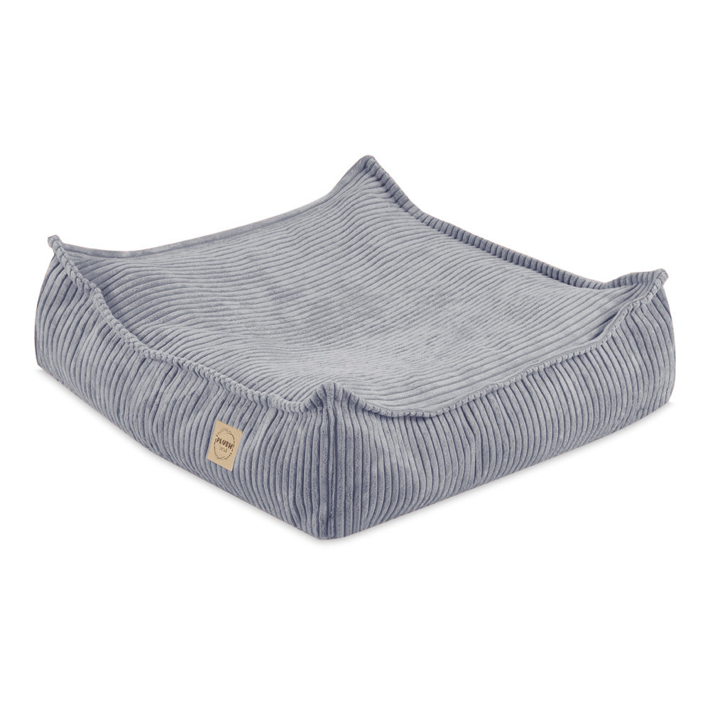 Pufas Plush Nest 60×60 cm, pilka, premium velvetas