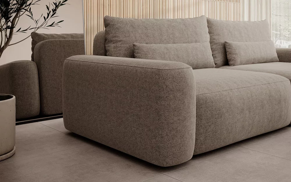 Trivietė sofa Carnos, šviesiai ruda