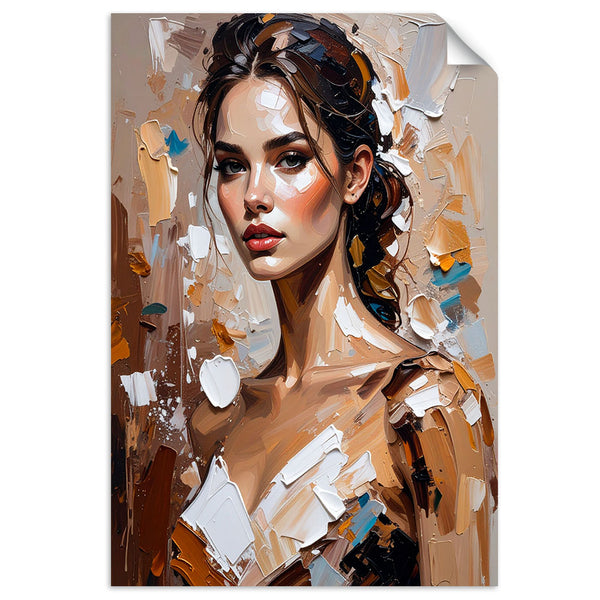 Lipni plakatas, Glamour stiliaus moters portretas
