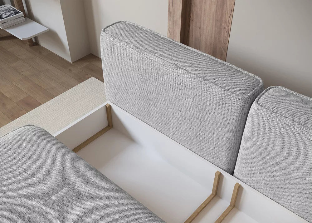 Trijų vietų sofa-lova Leanno, pilka