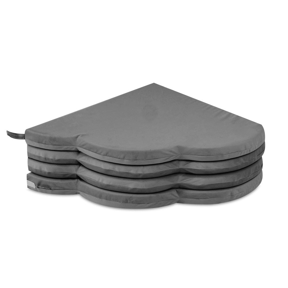 Gėlės formos kilimėlis Plush Nest 120×120×5 cm, pilka, velvetas
