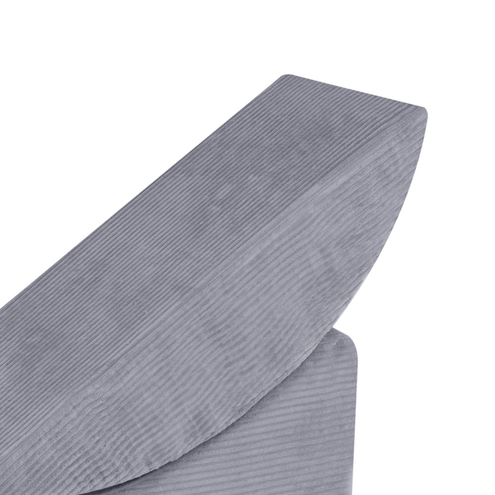 Išskleidžiamas Šezlongas Plush Nest 145×35×45 cm, pilka, velvetas