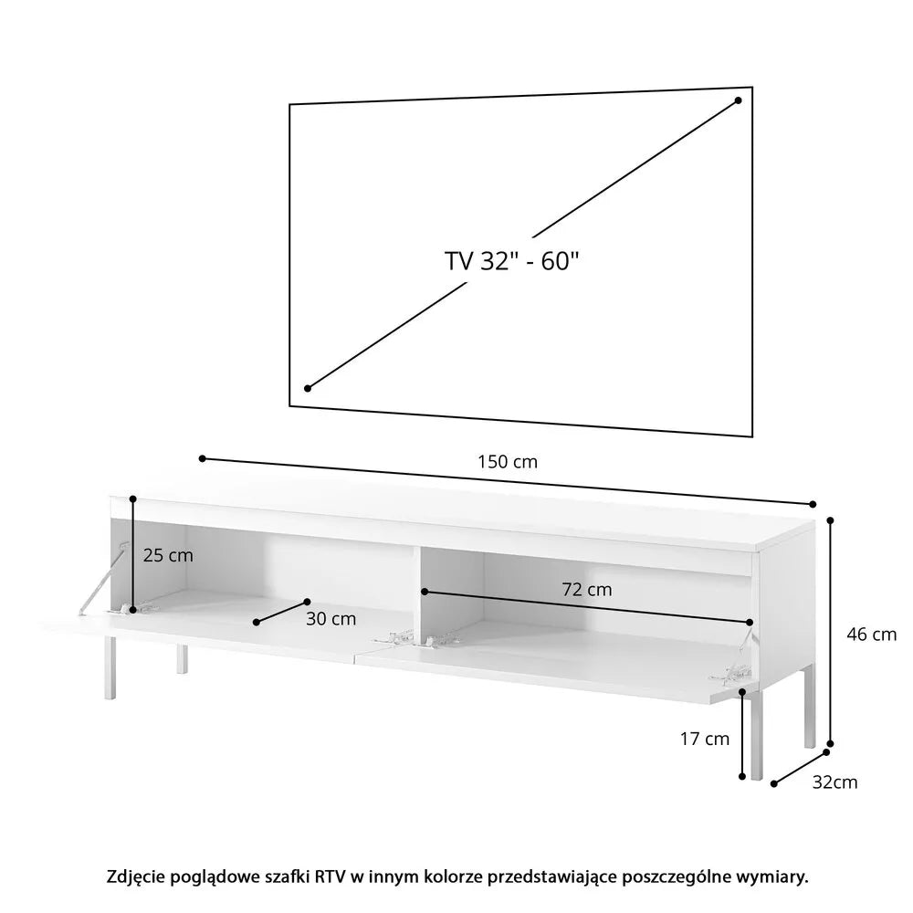 TV spintelė Bemmi, juoda