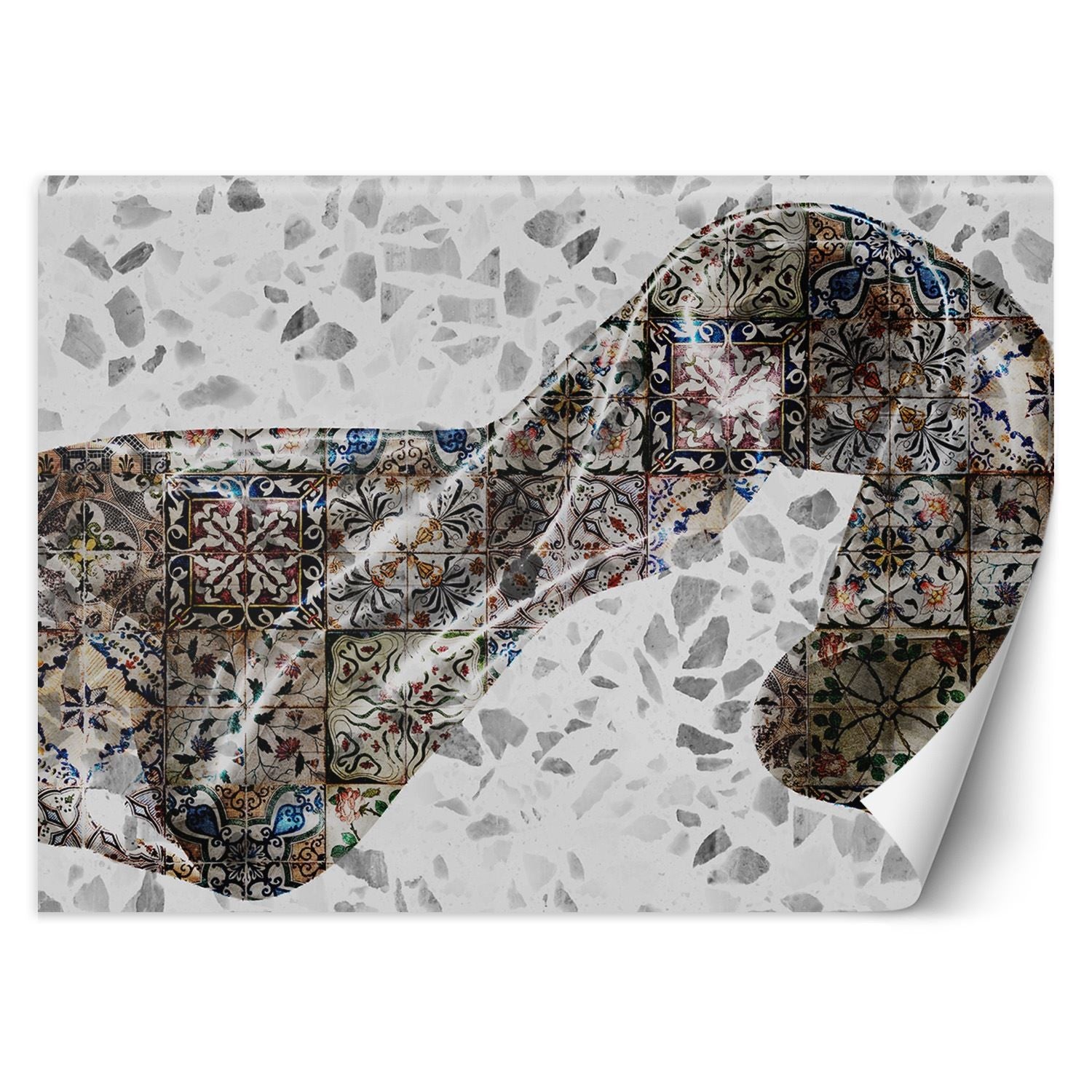 Fototapetai, Abstraktus 3d satino audinys