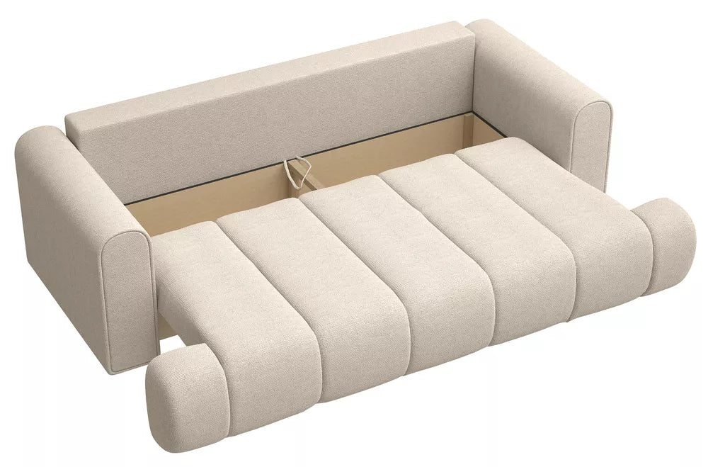 Trivietė sofa Dandelino, šviesiai smėlinė