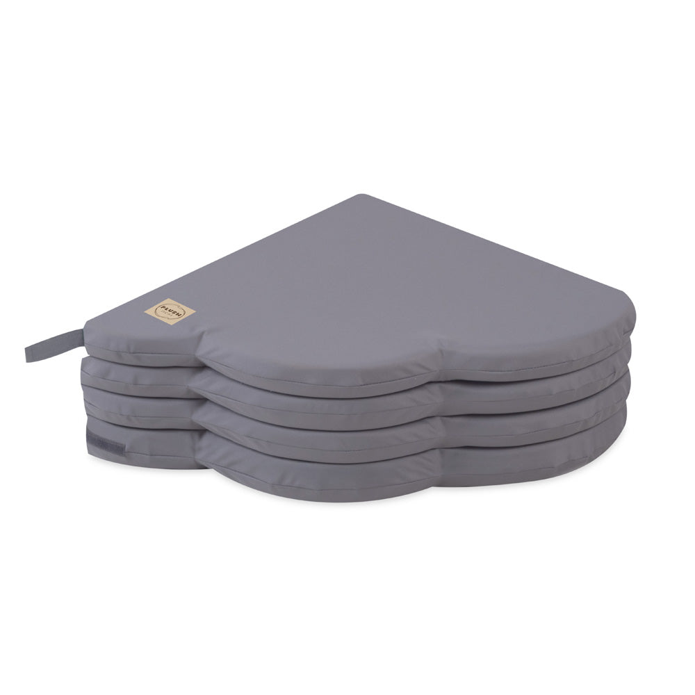 Gėlės formos kilimėlis Plush Nest 115×115×5 cm, pilka, lauko, atsparus vandeniui
