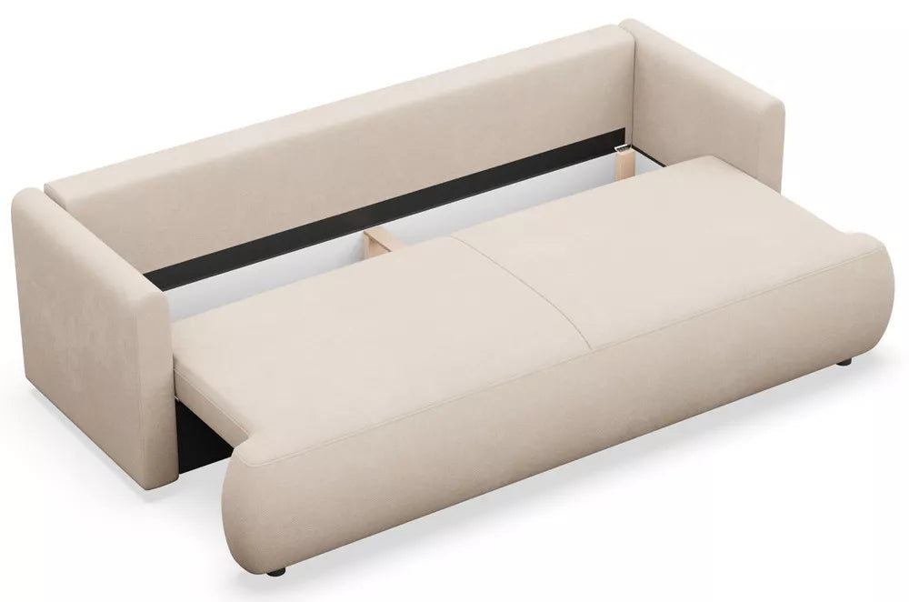 Trivietė sofa Ovo mini, kreminė