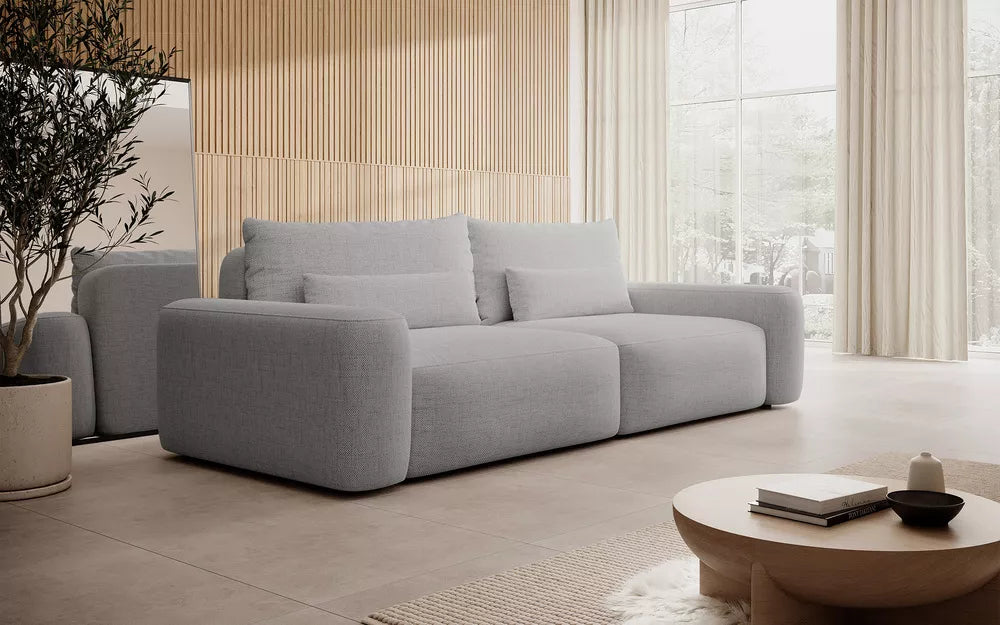 Trivietė sofa Carnos, pilka