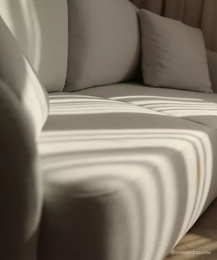 Trivietė sofa Savoy, kreminė