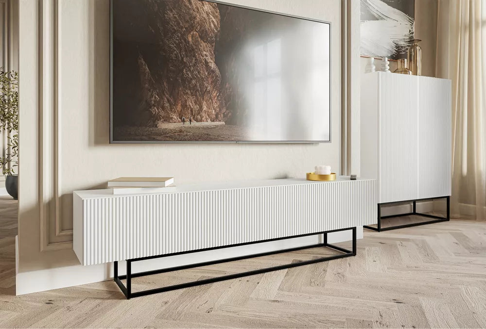 TV spintelė Veldio, balta