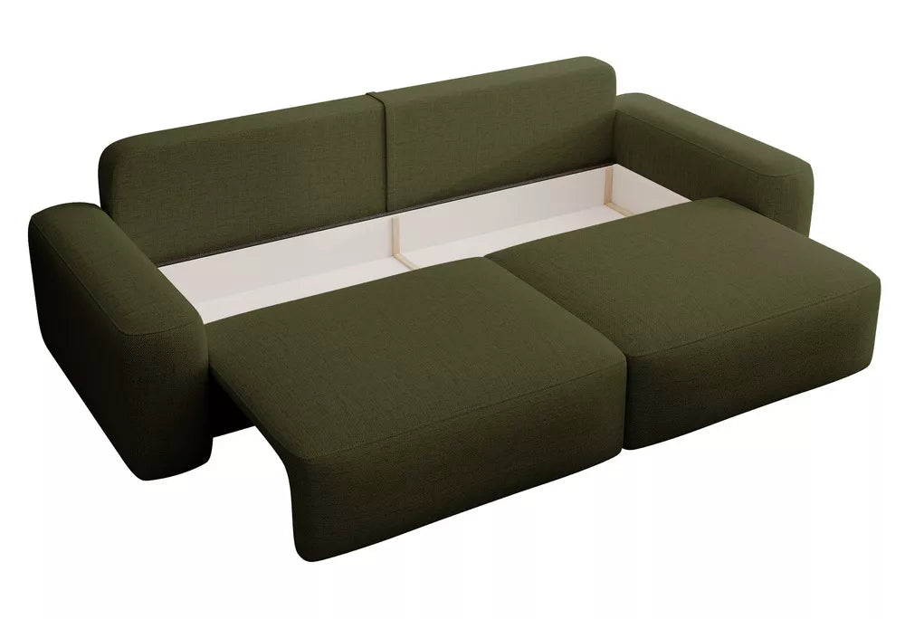 Trivietė sofa Carnos, alyvuogių spalvos