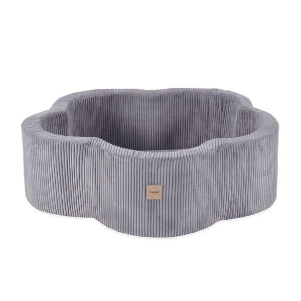 Kamuoliukų baseinas Plush Nest 95×30 cm, pilka, premium velvetas