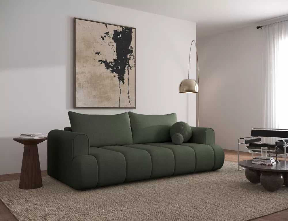 Trivietė sofa Dandelino, žalia