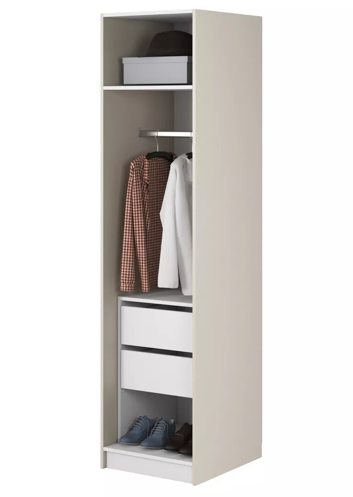 Vienų durų spinta Frame, pilkai smėlinė