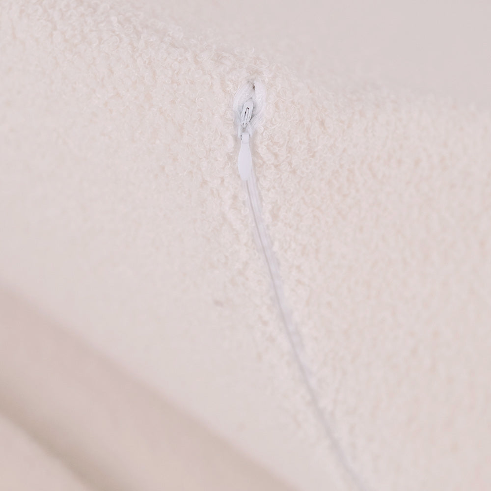 Išskleidžiamas Šezlongas Plush Nest 145×35×45 cm, kreminė, avikailio efekto