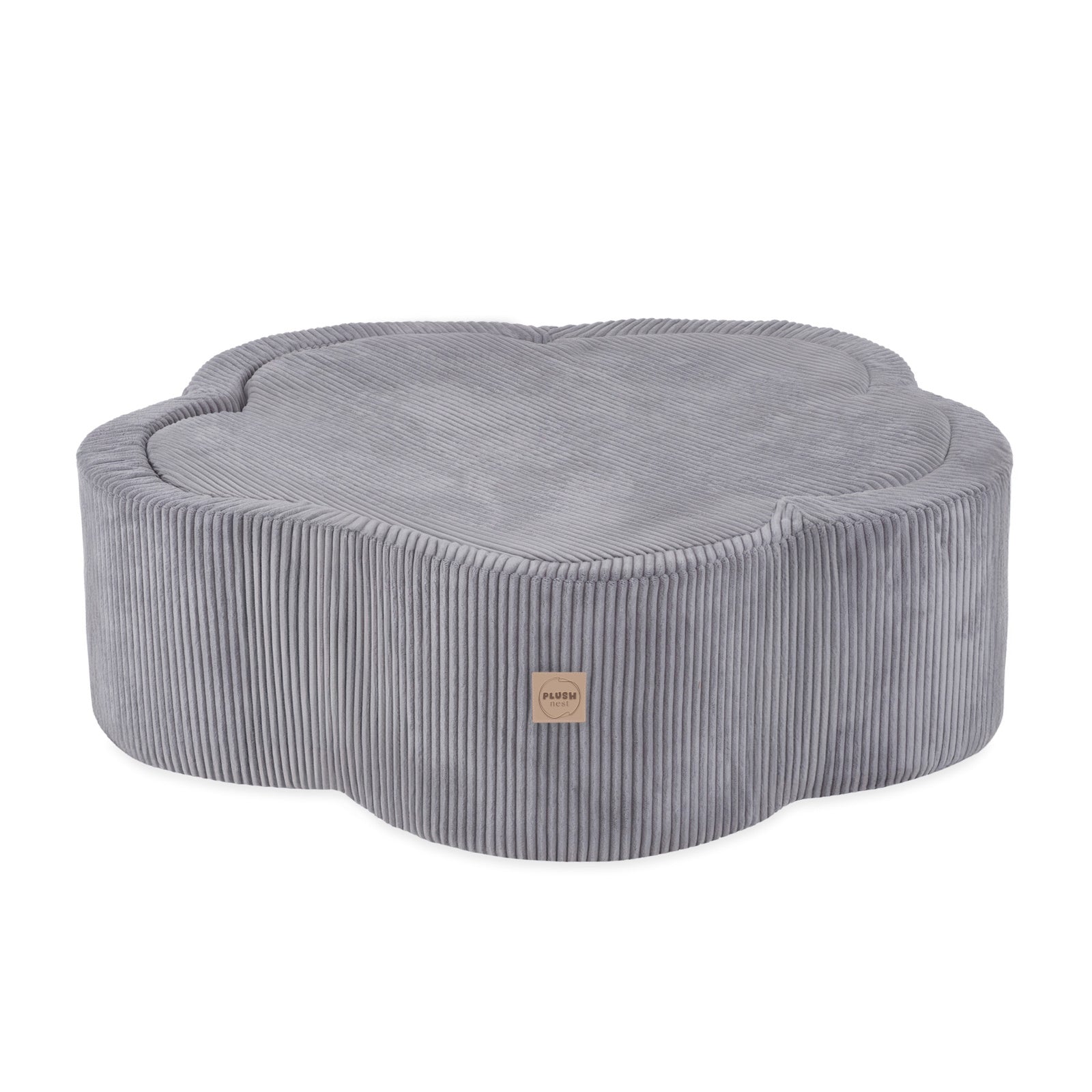 Kamuoliukų baseinas Plush Nest 95×30 cm, šviesiai mėlyna, premium velvetas, su kilimėliu, 300 kamuoliukų