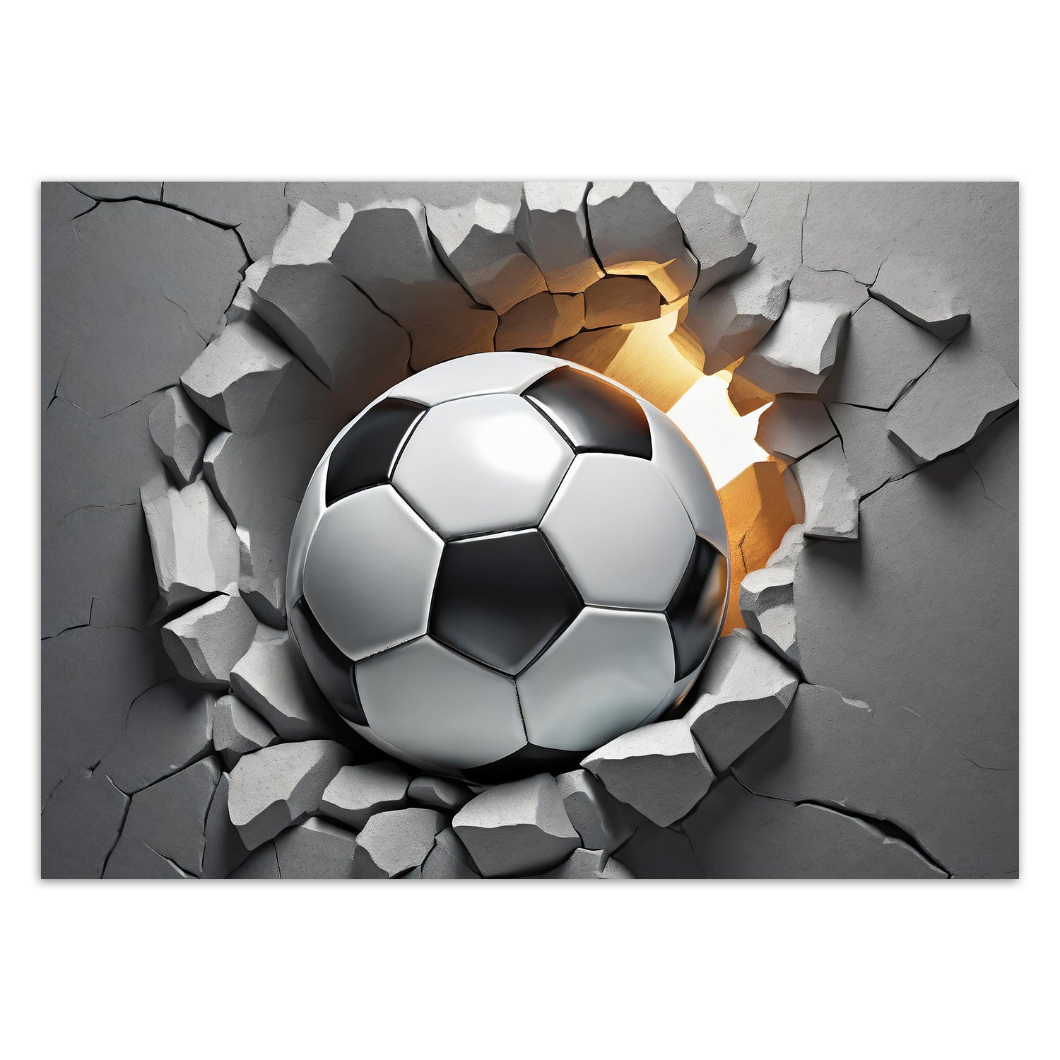 Paveikslas Ant Drobės, Futbolo kamuolys 3D