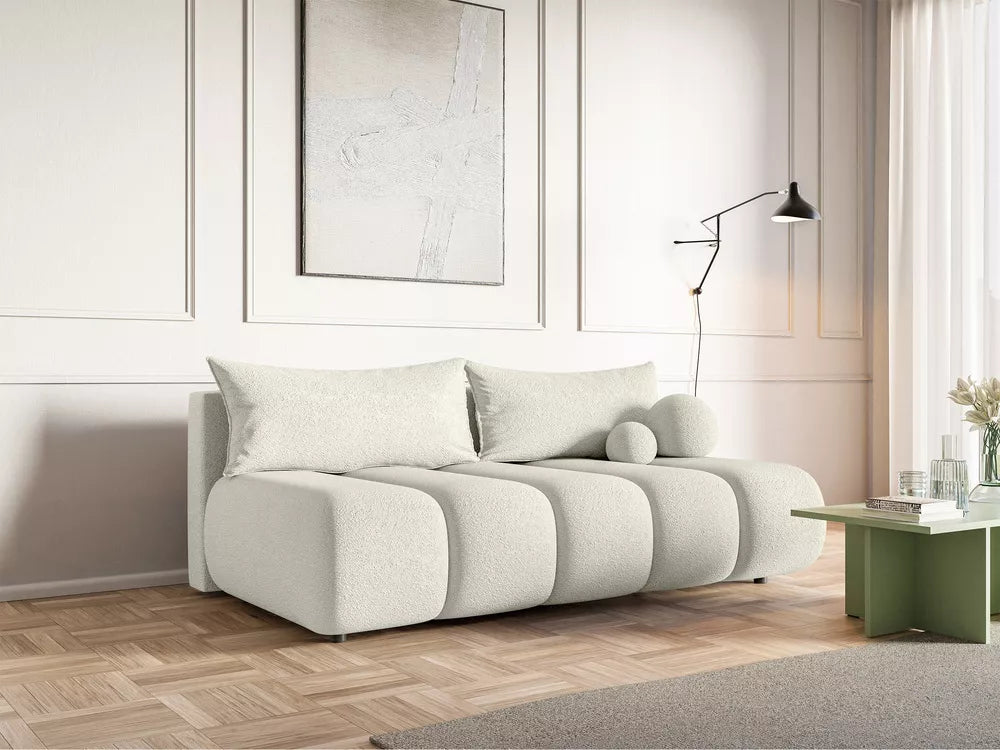 Trivietė sofa Dandelino Mini, kreminė