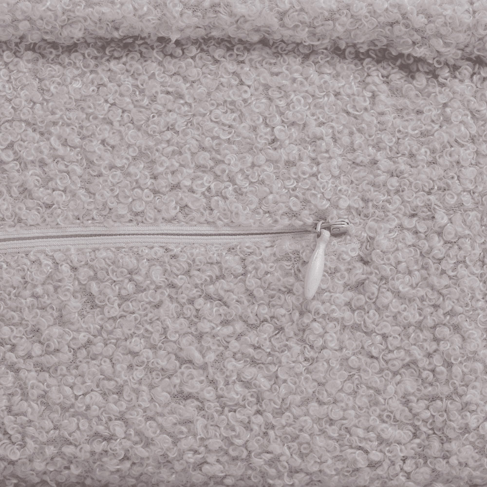Krėslas Plush Nest 150×60×25 cm, pilka, avikailio efekto