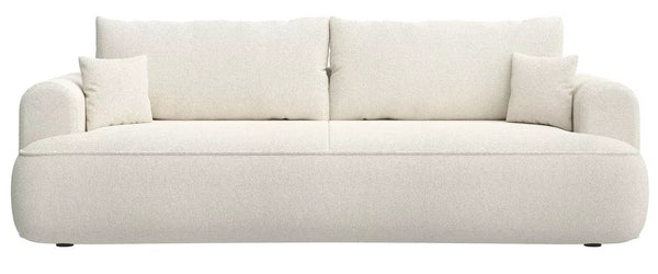 Trivietė sofa-lova Ovo, kreminė